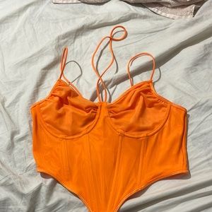 Orange corset top